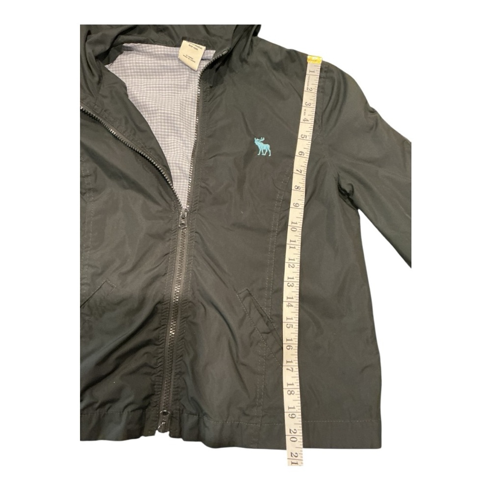 Abercrombie & Fitch Boys Hooded Zip Jacket Dark Olive Green Size XL (Youth) - Picture 4 of 6